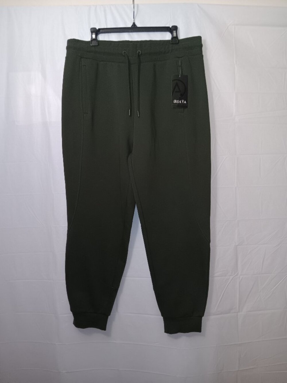ASKYA WOMEN'S ARMY GREEN DRAWSTRING JOGGERS STYLE SWEATPANTS